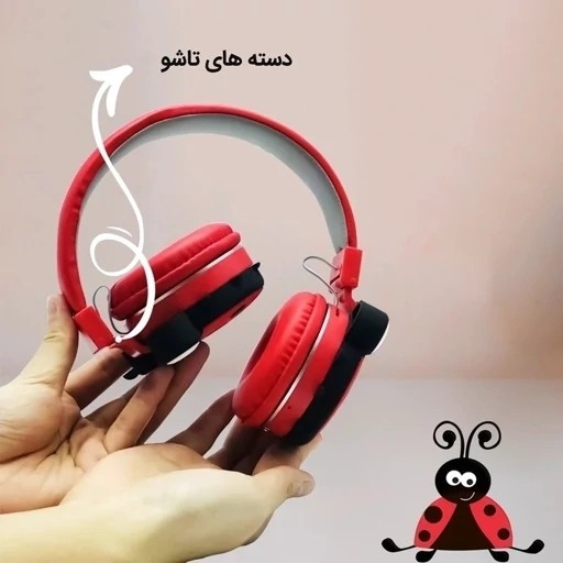 هدفون هدست بلوتوثی عروسکی فانتزی سیلیکونی کفشدوزک کیفیت عالی