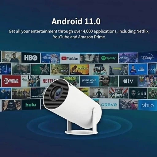ویدئو پروژکتور اندروید HY300 اصلی رم خور دارای کنترل با قابلت نصب برنامه قیمت عالی