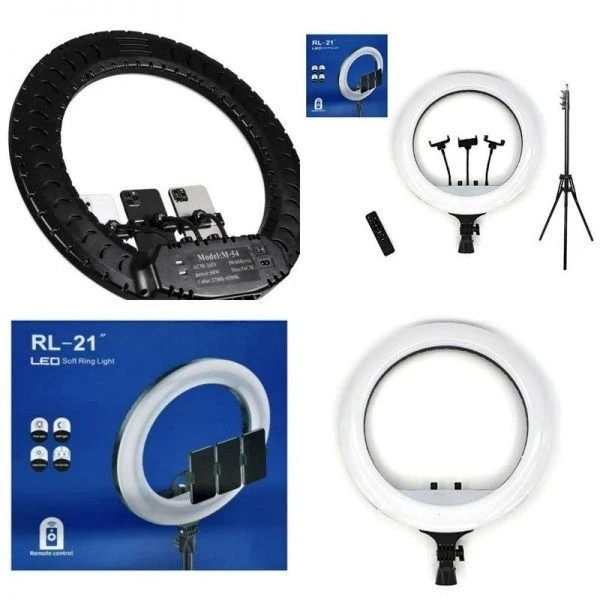 رینگ لایت RL-21 اورجینال همراه با سه پایه فلزی،کنترل،هولدر،کیف مخصوص