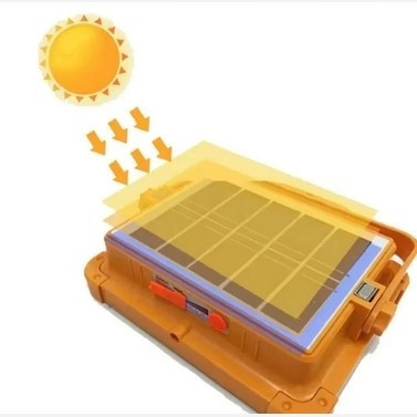 پروژکتور شارژی خورشیدی دارای پنل شارژ و پاوربانک جدید
