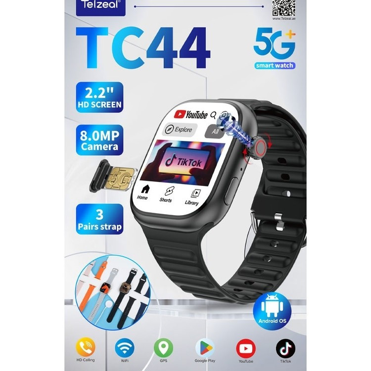 ساعت هوشمند سیم کارت خور TC44 5G اصلی دوربین دار ریجستری قیمت عالی