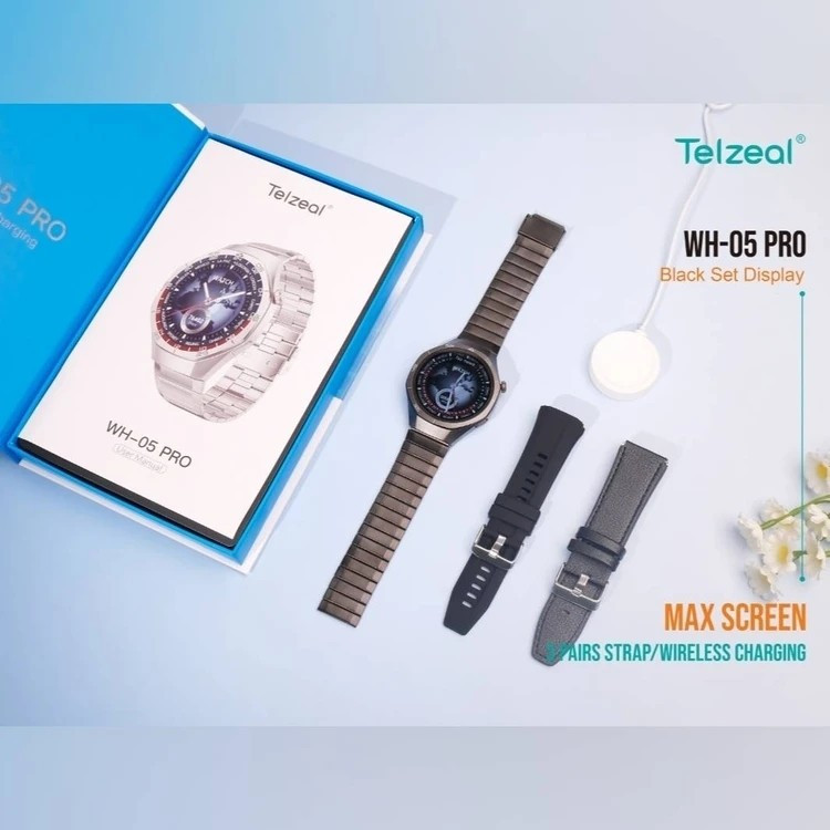 ساعت هوشمند تلزیل WH05 pro max screen با نمایشگر Amoled اصلی ضدآب بهمراه 3 بند قیمت عالی