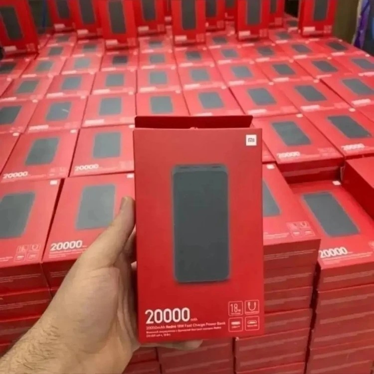 پاوربانک شارژر همراه xiaomi redmi 20000 اصل و اورجینال پک گلوبال کیفیت عالی