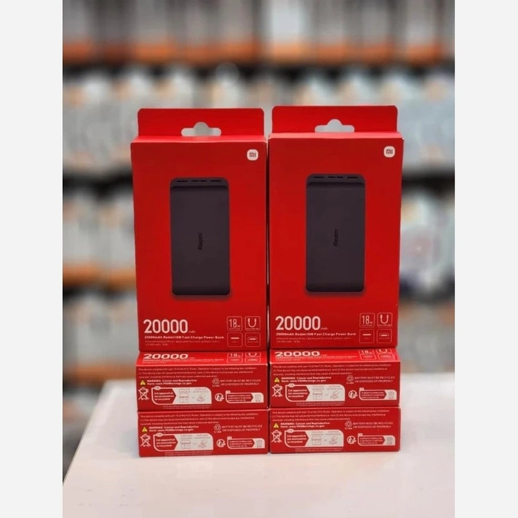 پاوربانک شارژر همراه xiaomi redmi 20000 اصل و اورجینال پک گلوبال کیفیت عالی