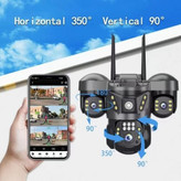 دوربین سیم کارتی بیسیم 3 لنز v380 pro مدل X3 رم خور دید در شب رنگی دزدگیر قیمت عالی