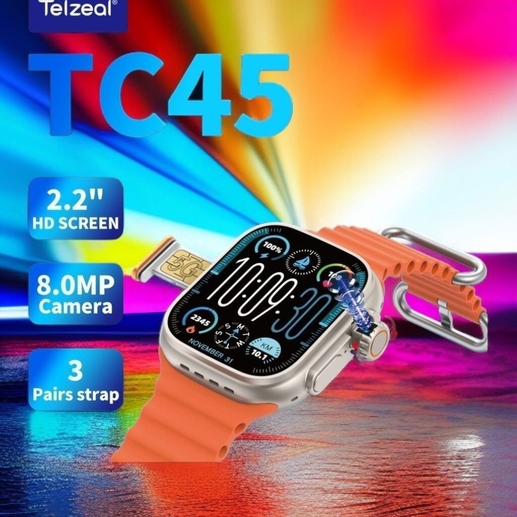 ساعت هوشمند سیمکارت خور Telzeal TC45 5G دوربین دار با حافظه داخلی 64 گیگ ریجستری قیمت عالی