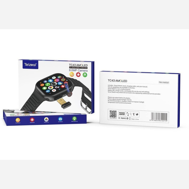 ساعت هوشمند سیمکارت خور Telzeal TC43 AMOLED با دوربین مخفی ریجستری قیمت عالی