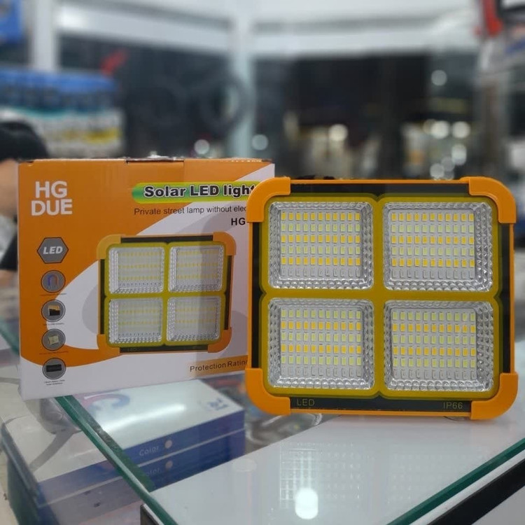 پروژکتور LED شارژی سولار پنل خورشیدی HG DUE HG-05 کیفیت عالی