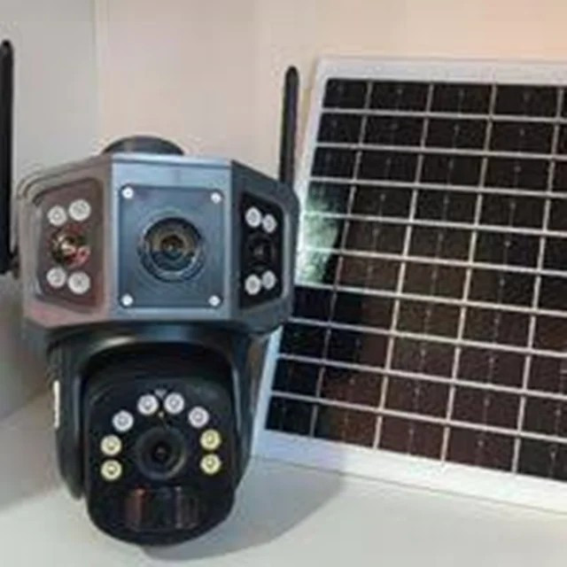 دوربین بی سیم سیمکارتی خورشیدی 8 مگاپیکسل 3 تصویر2 لنز مدلp3-8f اصلی کیفیت عالی