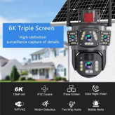 دوربین مداربسته بی سیم سیمکارت خور خورشیدی 8 مگاپیکسل 3 تصویر2 لنز v380 مدلA9-3 جدید با قیمت عالی