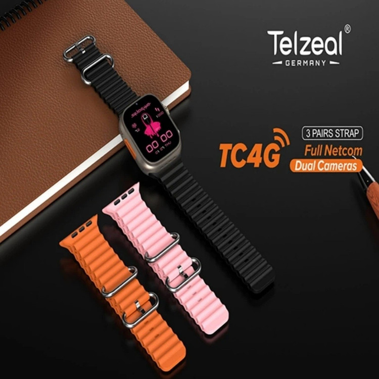 ساعت هوشمند سیمکارت خور Telzeal مدل TC4 4G تلزیل ریجستری با 64 گیگ حافظه داخلی 4 گیگ رم و دوربین دوگانه