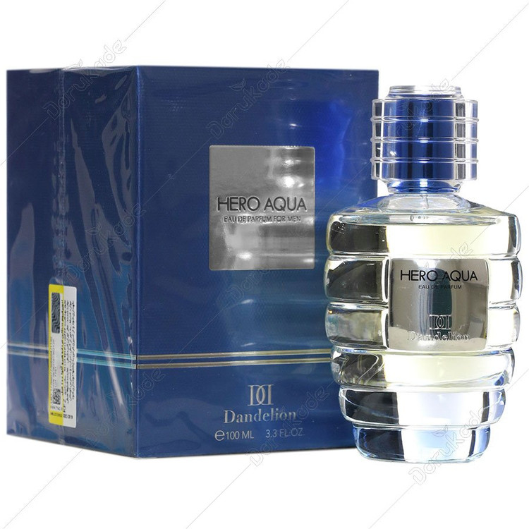 ادو پرفیوم مردانه دندلیون مدل Hero Aqua حجم 100 میلی لیتر