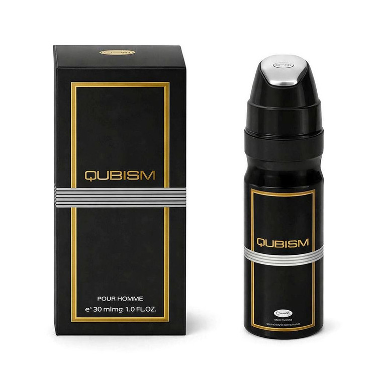 عطر جیبی مردانه عماد آرا مدل Qubism با رایحه تند حجم 30 میلیلیتر
