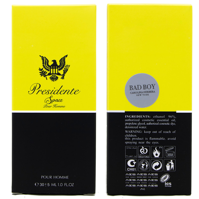 عطر جیبی مردانه عماد آرا مدل Presidente Space حجم 30 میلی لیتر