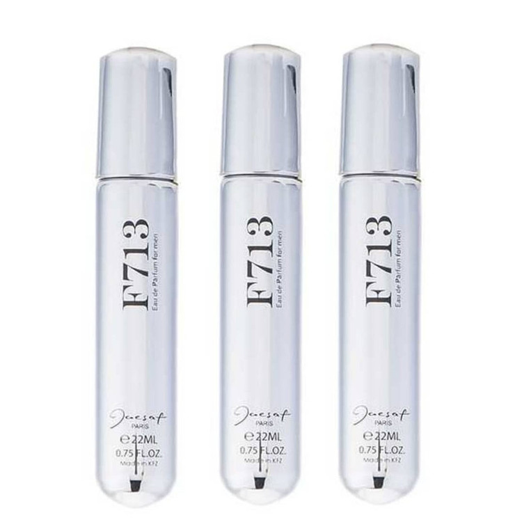 عطر جیبی مردانه ژک ساف مدل F713 حجم 22 میلی لیتر مجموعه 3 عددی