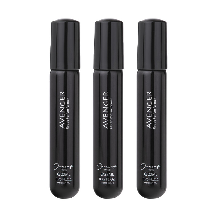 عطر جیبی مردانه ژک ساف مدل Avenger حجم 22 میلی لیتر بسته 3 عددی