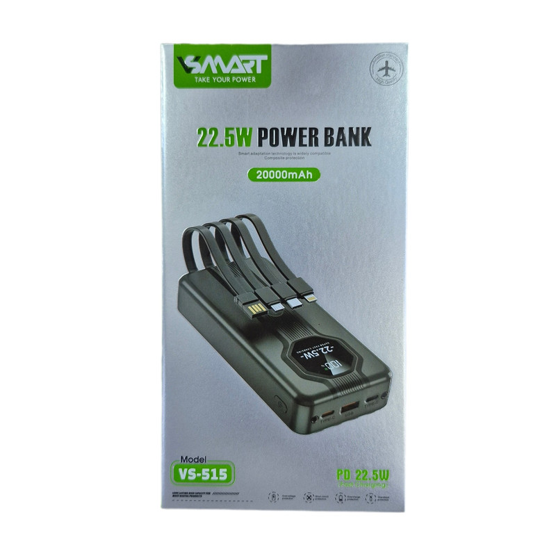 پاوربانک 22.5 وات وی اسمارت مدل VS-515 ظرفیت 20000 میلیآمپرساعت