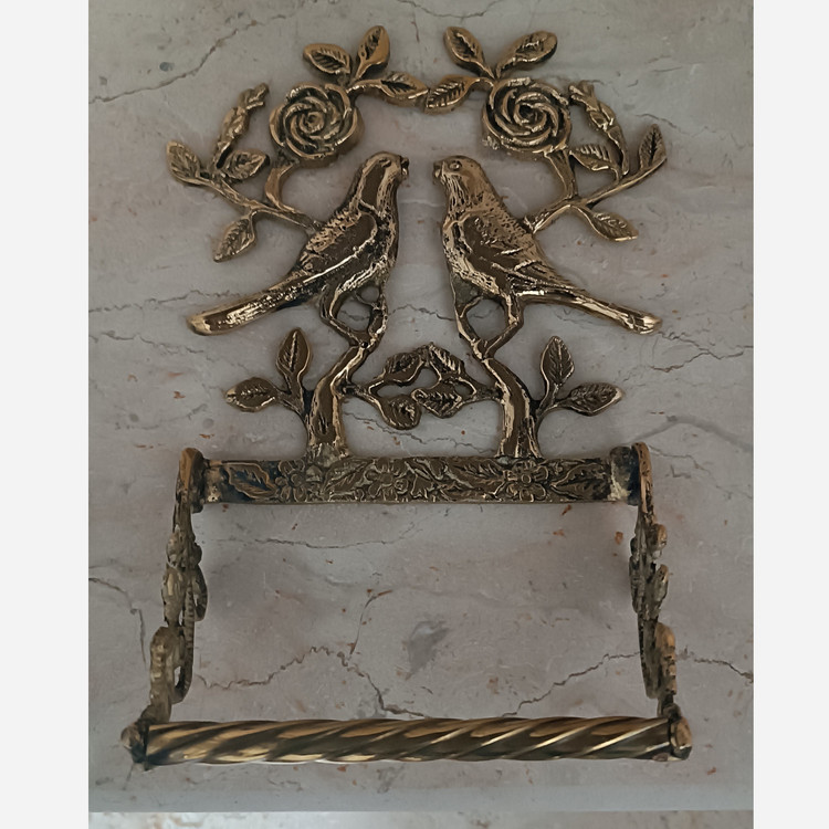 جا حوله ای برنجی طرح گنجشک کد 749