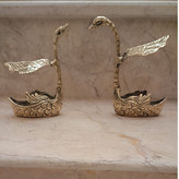 جاقاشق چنگال طرح قو برنجی کد 708