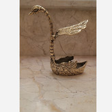 جاقاشق چنگال طرح قو برنجی کد 708
