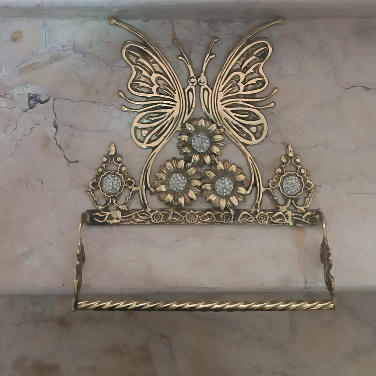 جا حوله ای پروانه برنجی کد 582