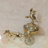 قندان و شکلات خوری برنجی طرح ارابه ای ارسال رایگان کد 355