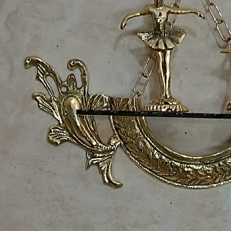 باکس و شلف برنجی تزیینی و دیواری طرح بادمجانی کد 299