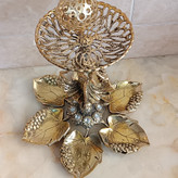 هفت سین برنجی بانو ،هفت سین برنجی برگ،به همراه جای سبزه (اردوخوری) کد 215