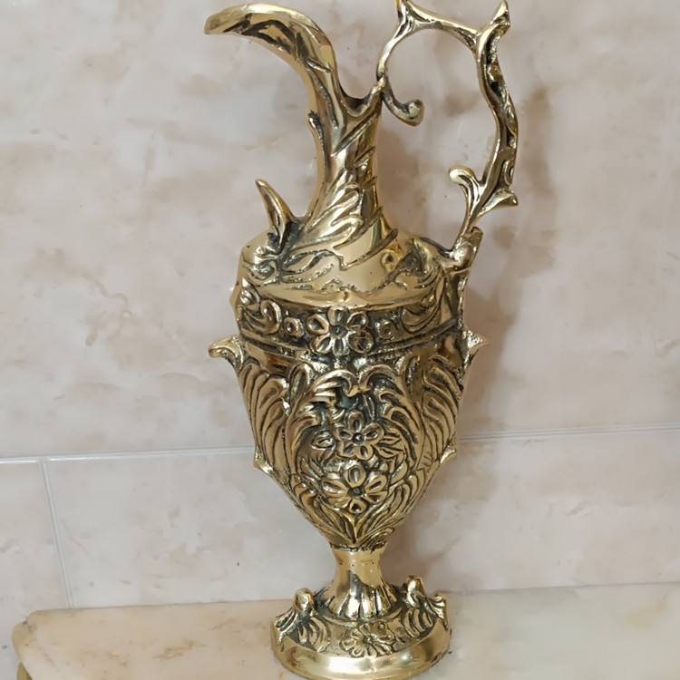 پارچ و جام برنجی سلطنتی تزیینی و دکوری کد 229 (برنزی)