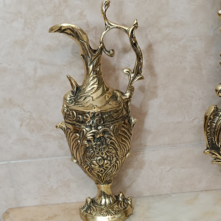 پارچ و جام برنجی سلطنتی تزیینی و دکوری کد 229 (برنزی)