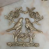 جاکلیدی برنجی طرح گل و بلبل(جا کلیدی گنجشک برنزی)کد228