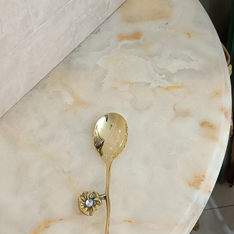 قاشق آجیل خوری برنجی نگین دار ،کد146