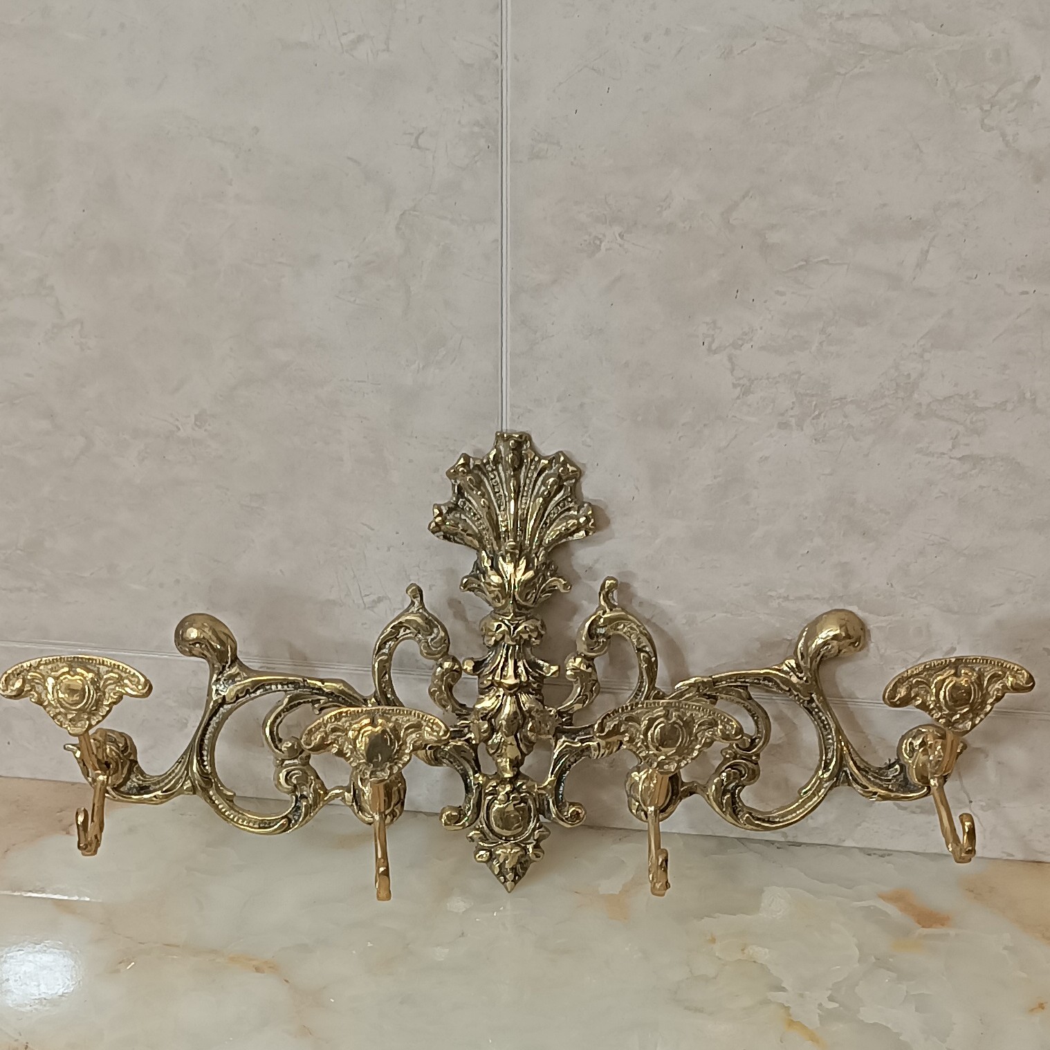 رخت آویز چهار قلاب (جالباسی برنزی)کد 227