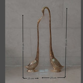 مجسمه برنجی و دکوری تزیینی حیوانات طرح قو عاشق دوتایی سایز خیلی بزرگ کد 177