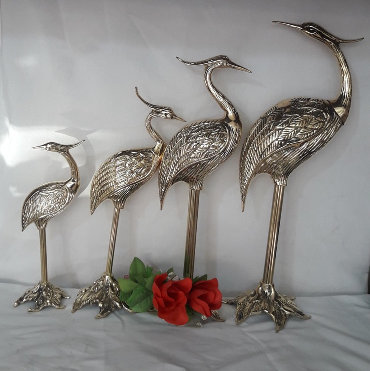 مجسمه درنا ست4 تایی برنز در ابعاد مختلف کد 206