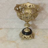 شکلات خوری برنجی پایه سنگی کد243(شکلات خوری توری برنزی)