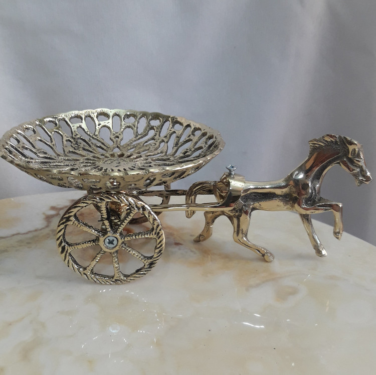 شیرینی خوری ارابه ای برنجی،کد 140