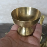 سرویس چای خوری دونفره برنجی آنتیک شده،کد 132