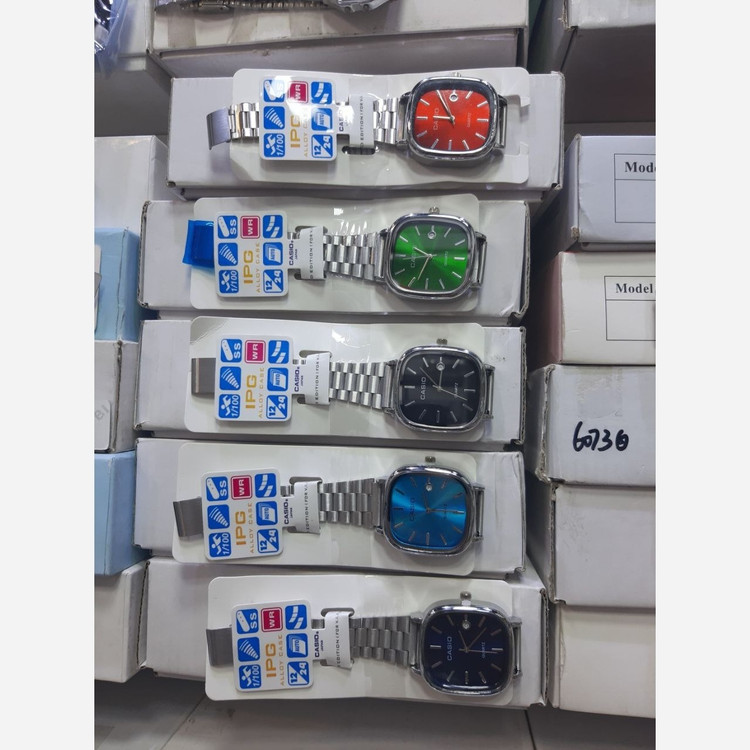 ست ساعت ست زنانه ومردانه کاسیو اولدمانی سبز+جعبه+گارانتی