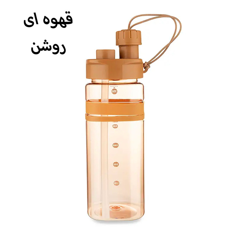 قمقمه ورزشی نی دار مدل Zannuo New گنجایش 0.6 لیتر