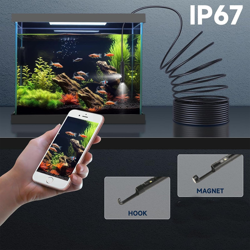 دوربین شلنگی مدل اتوفوکوس شکل پذیر فلزی 10M 5MP