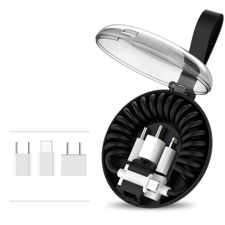 کابل تبدیل USB-C/USB به microUSB/لایتنینگ/USB-C مدل Spring طول 0.85 متر