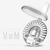 کابل تبدیل USB-C/USB به microUSB/لایتنینگ/USB-C مدل Spring طول 0.85 متر