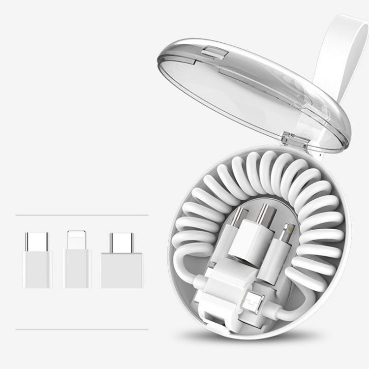 کابل تبدیل USB-C/USB به microUSB/لایتنینگ/USB-C مدل Spring طول 0.85 متر