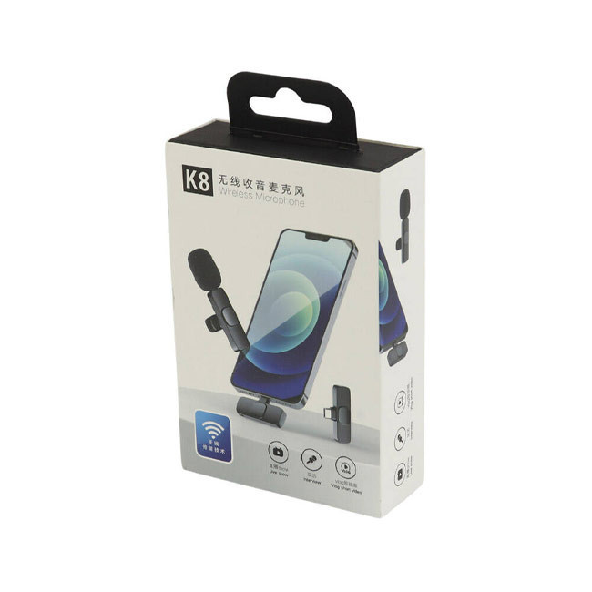 میکروفن یقه ای مدل K8 دو منظوره Type-C و iphone
