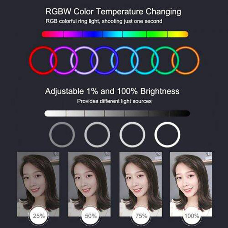 رینگ لایت مدل LJJ-30RGB