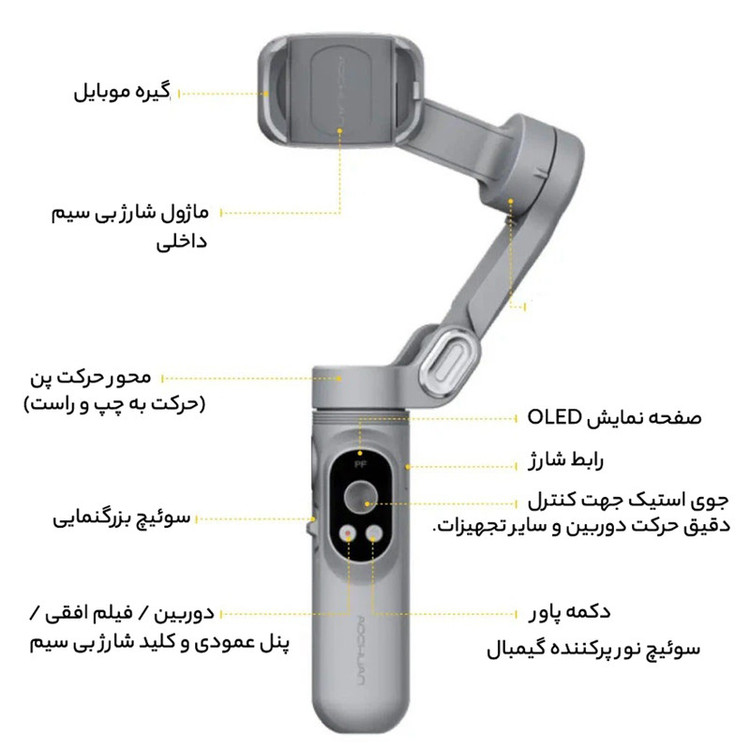 پایه نگهدارنده گوشی موبایل اوچوان مدل گیمبال X