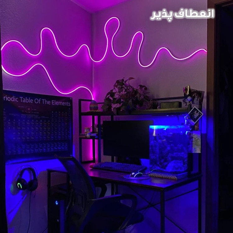 ریسه نئون لومیز مدل APP-5M RGB طول ۵ متر به همراه آداپتور