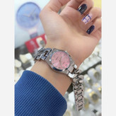 ساعت کارتیر زنانه صفحه صورتی شیک و زیبا کیفیت عالی ارسال رایگان