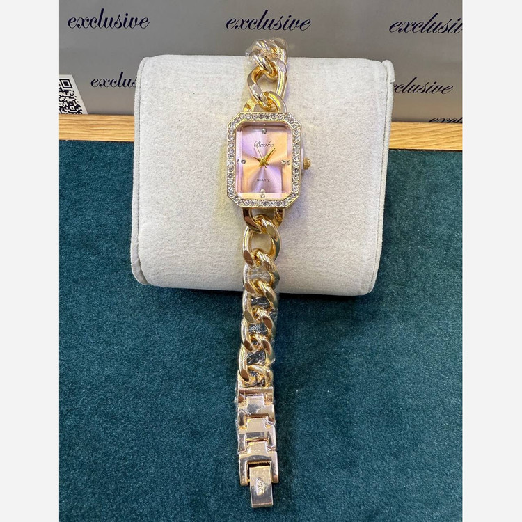 ساعت کارتیر زنانه کیفیت عالی رنگ ثابت شیک و زیبا صفحه صورتی ارسال رایگان